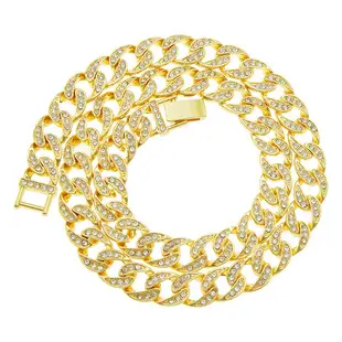 Gold Diamond Chain Necklace for Men European American Hip Hop Style — feature 11
