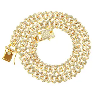 Gold Diamond Chain Necklace for Men European American Hip Hop Style — feature 12