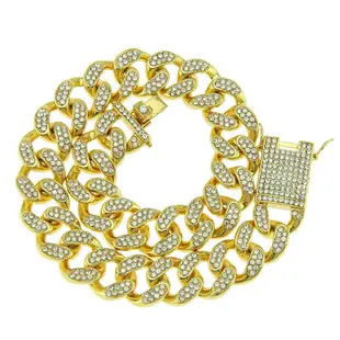 Gold Diamond Chain Necklace for Men European American Hip Hop Style — feature 6