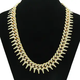 Gold Diamond Chain Necklace for Men European American Hip Hop Style — feature 8