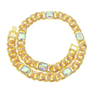 Gold Diamond Chain Necklace for Men European American Hip Hop Style — feature 9