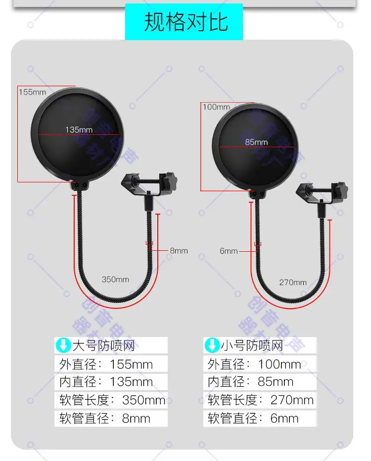Pop-Up Soundproof Microphone Cover 100mm Windproof Studio Anchor — feature 7