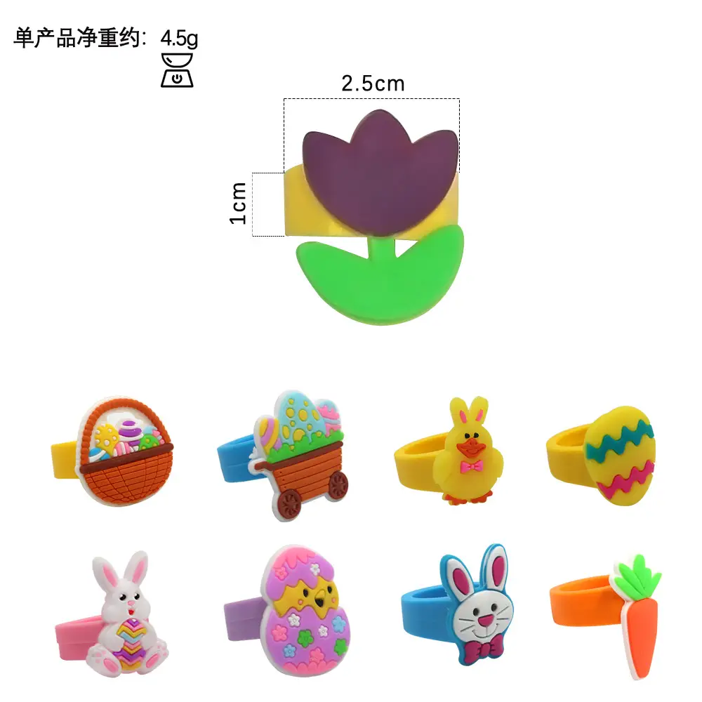 Eggshell Flower Ring Yellow Purple Green - Image 15