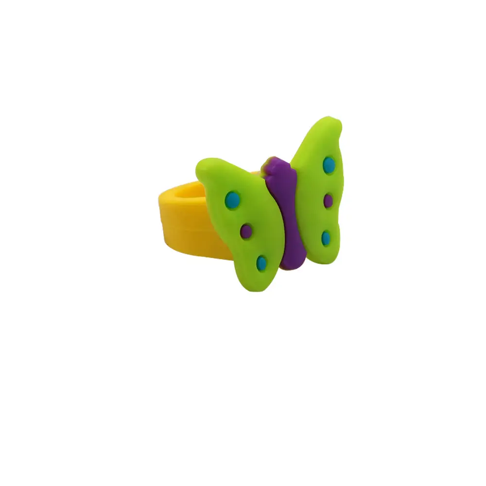 Eggshell Flower Ring Yellow Purple Green - Image 11