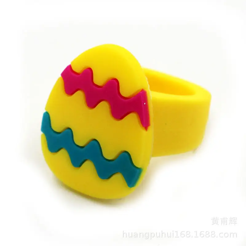 Eggshell Flower Ring Yellow Purple Green - Image 5