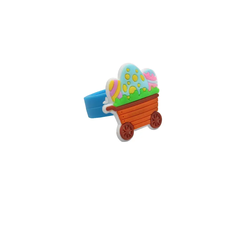 Eggshell Flower Ring Yellow Purple Green - Image 7
