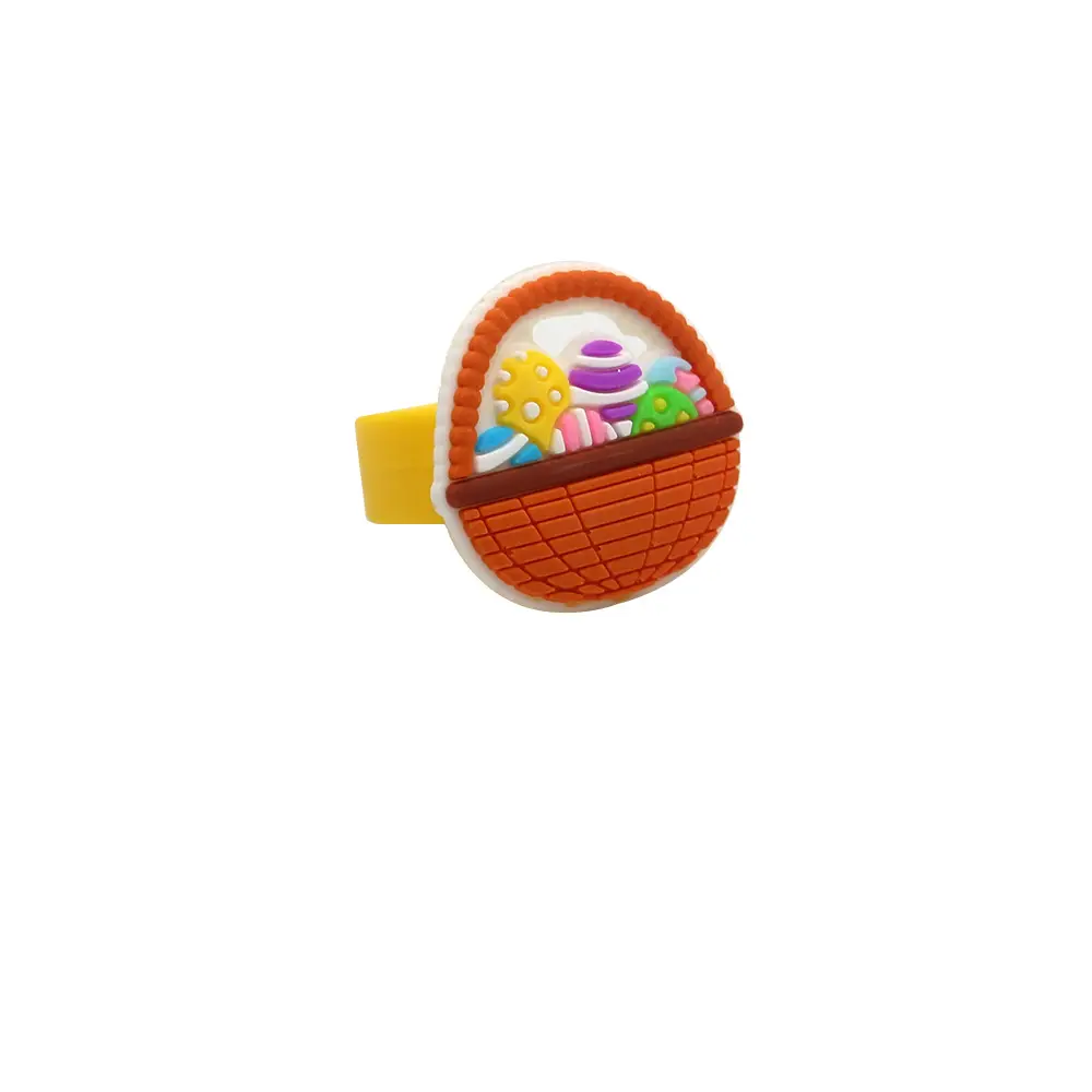 Eggshell Flower Ring Yellow Purple Green - Image 9