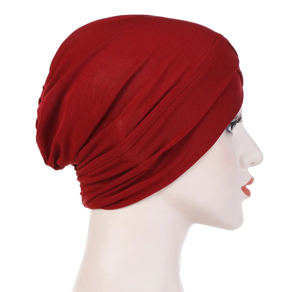 Red Stretchy Muslim Headcap for Women - Image 27
