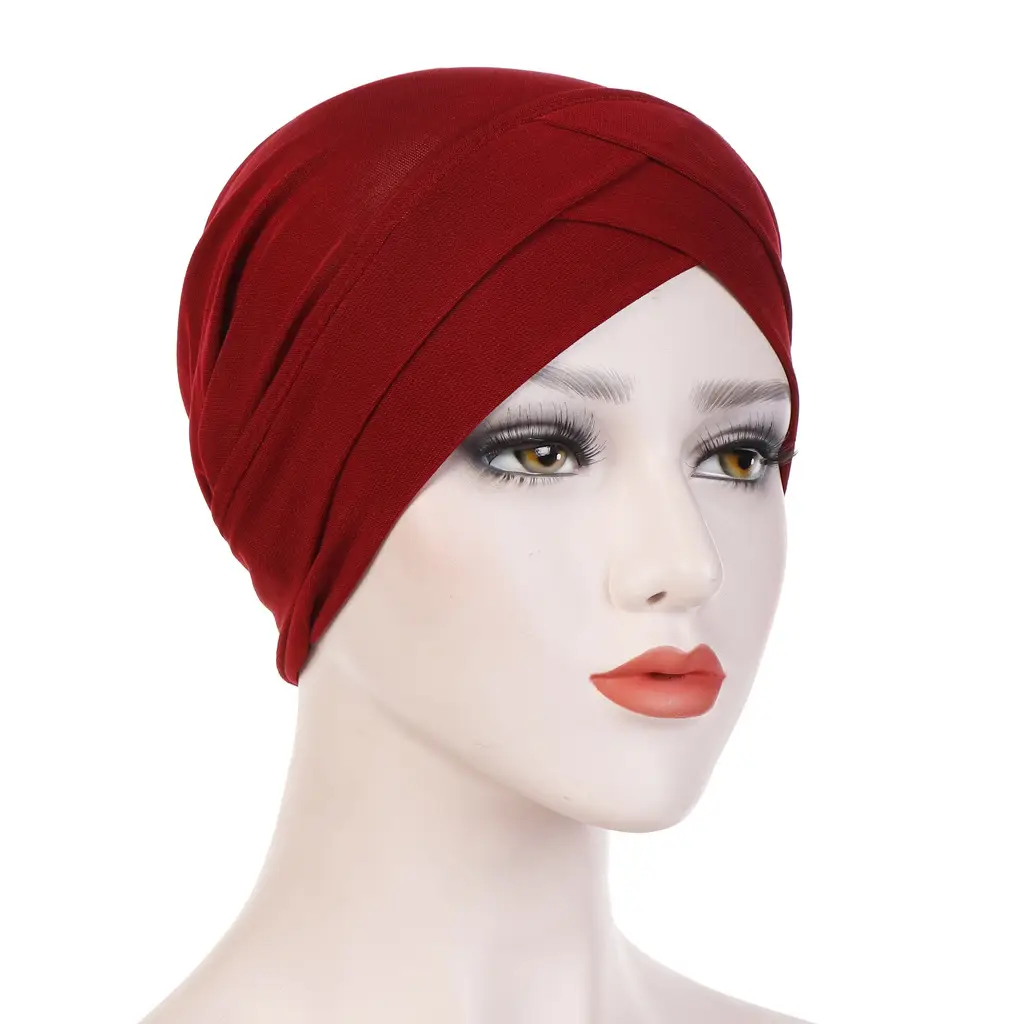 Red Stretchy Muslim Headcap for Women - Image 14