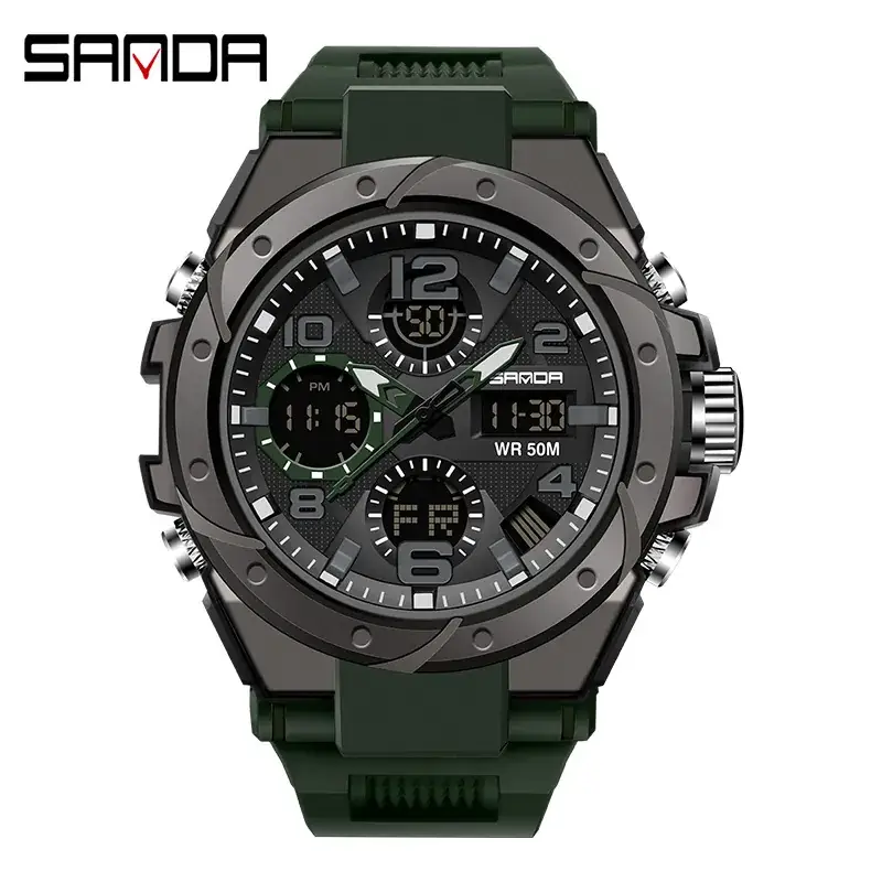 6008 Black and Green men's style
