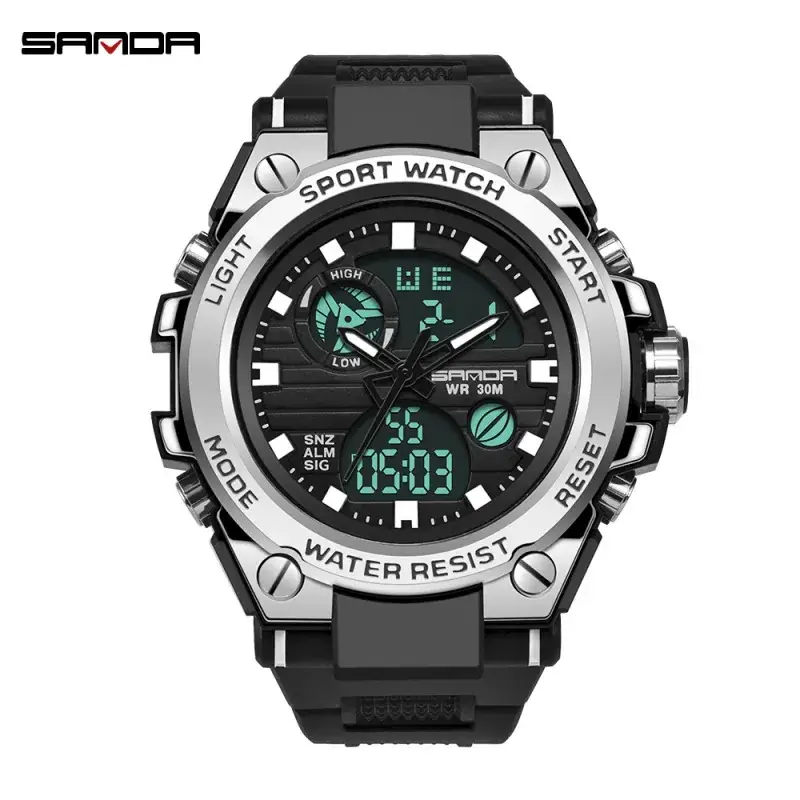 739 black silver men's