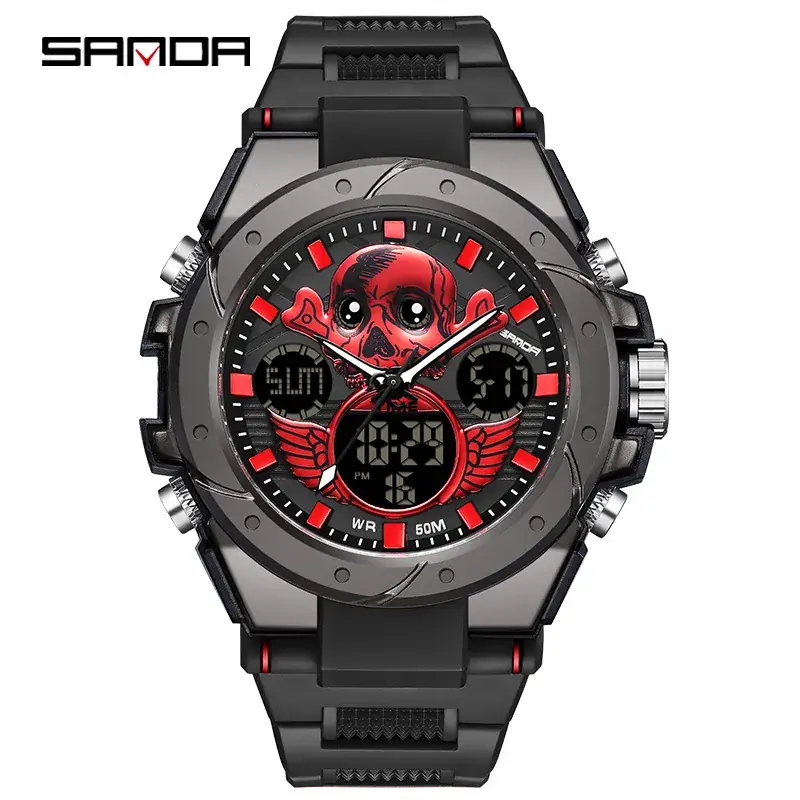 6087 black and red men's style