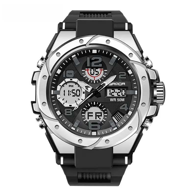 Sanda Special Forces Men's Green Digital Watch with Dual Display - Image 11