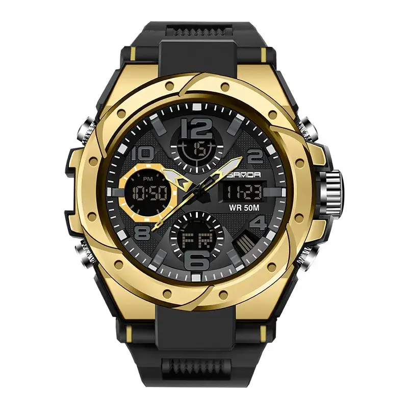 Sanda Special Forces Men's Green Digital Watch with Dual Display - Image 13