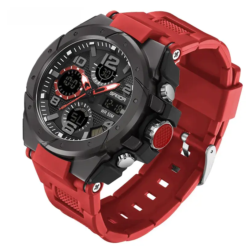 Sanda Special Forces Men's Green Digital Watch with Dual Display - Image 15