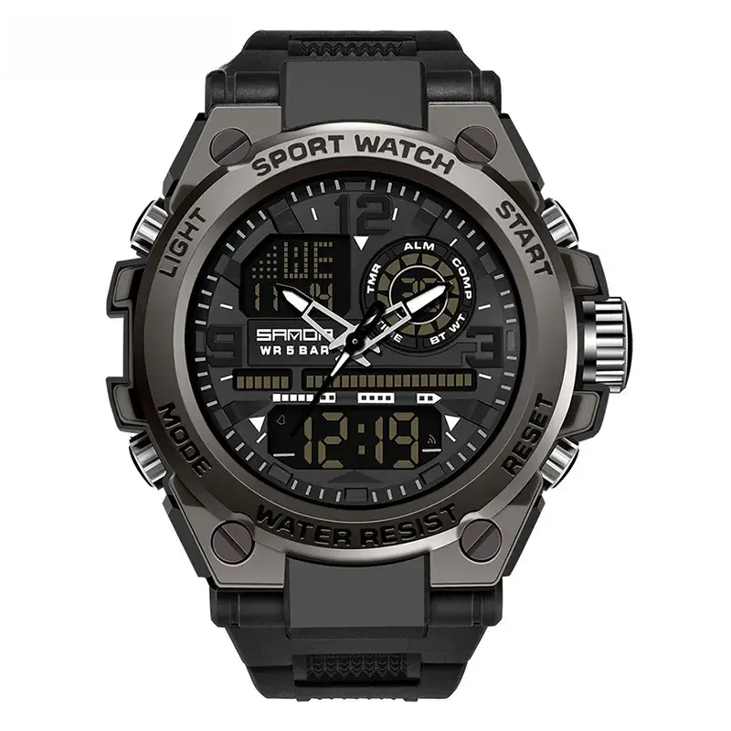 Sanda Special Forces Men's Green Digital Watch with Dual Display - Image 16