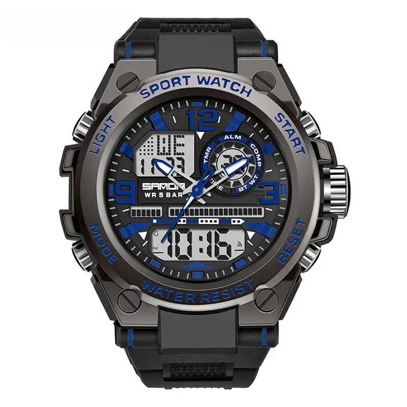 Sanda Special Forces Men's Green Digital Watch with Dual Display - Image 17