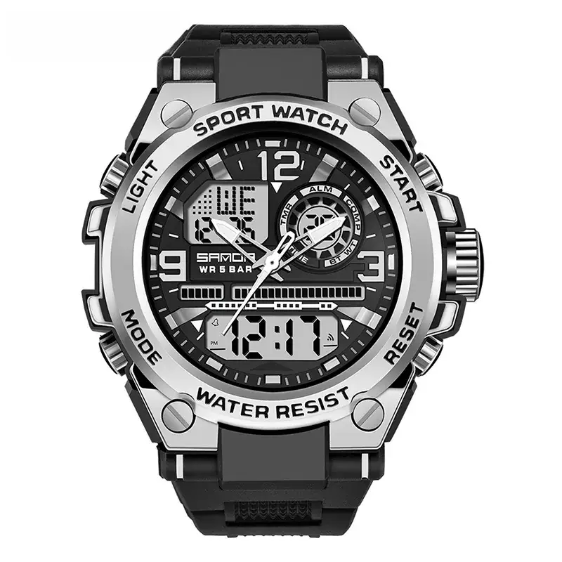 Sanda Special Forces Men's Green Digital Watch with Dual Display - Image 19