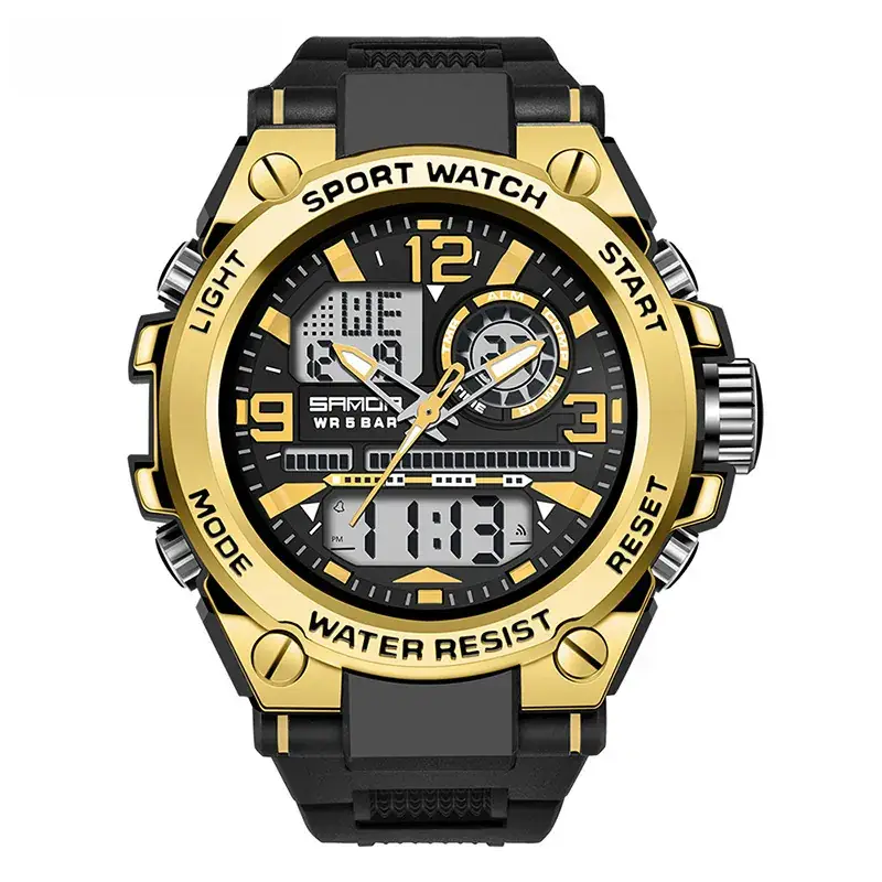 Sanda Special Forces Men's Green Digital Watch with Dual Display - Image 20