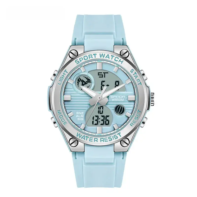 Sanda Special Forces Men's Green Digital Watch with Dual Display - Image 23