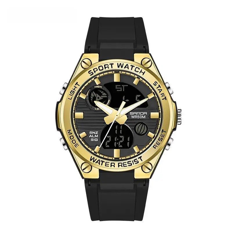 Sanda Special Forces Men's Green Digital Watch with Dual Display - Image 27