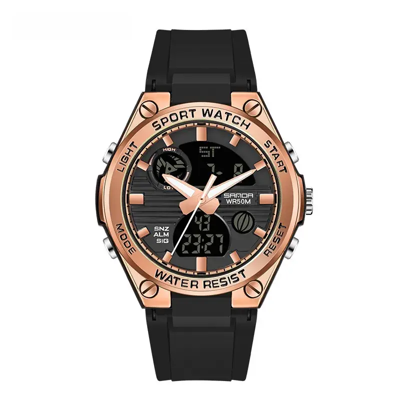 Sanda Special Forces Men's Green Digital Watch with Dual Display - Image 28