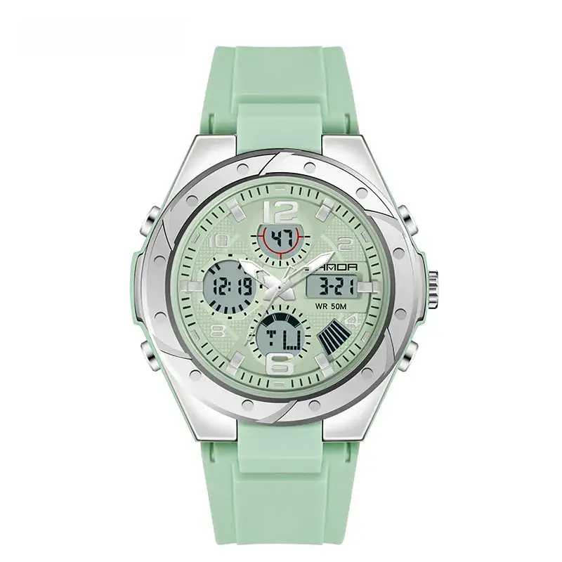 Sanda Special Forces Men's Green Digital Watch with Dual Display - Image 31