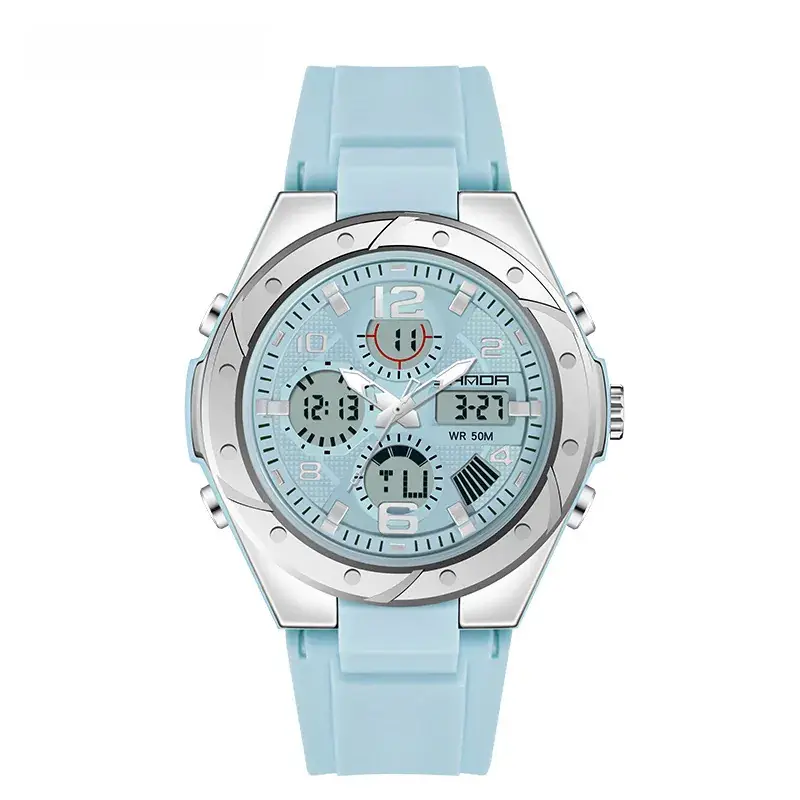 Sanda Special Forces Men's Green Digital Watch with Dual Display - Image 34