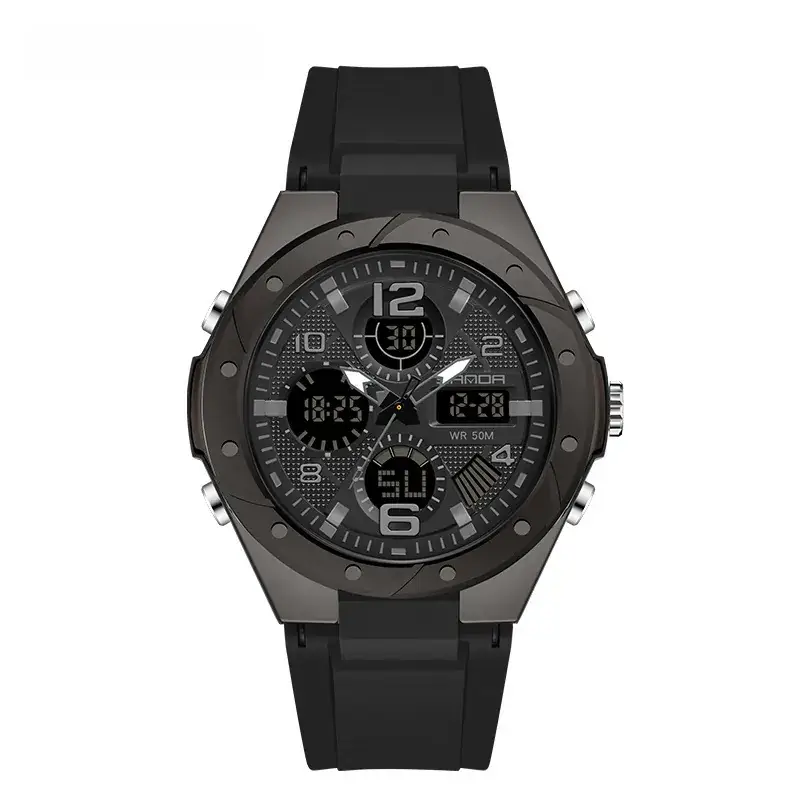 Sanda Special Forces Men's Green Digital Watch with Dual Display - Image 35