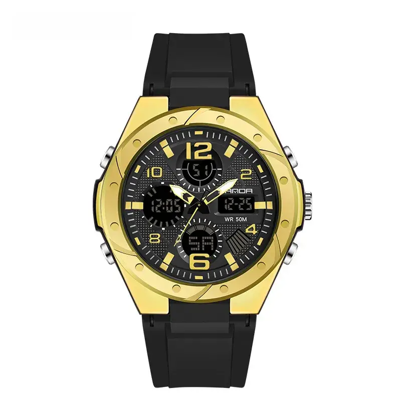 Sanda Special Forces Men's Green Digital Watch with Dual Display - Image 37