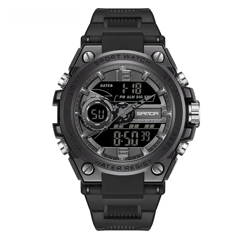 Sanda Special Forces Men's Green Digital Watch with Dual Display - Image 39