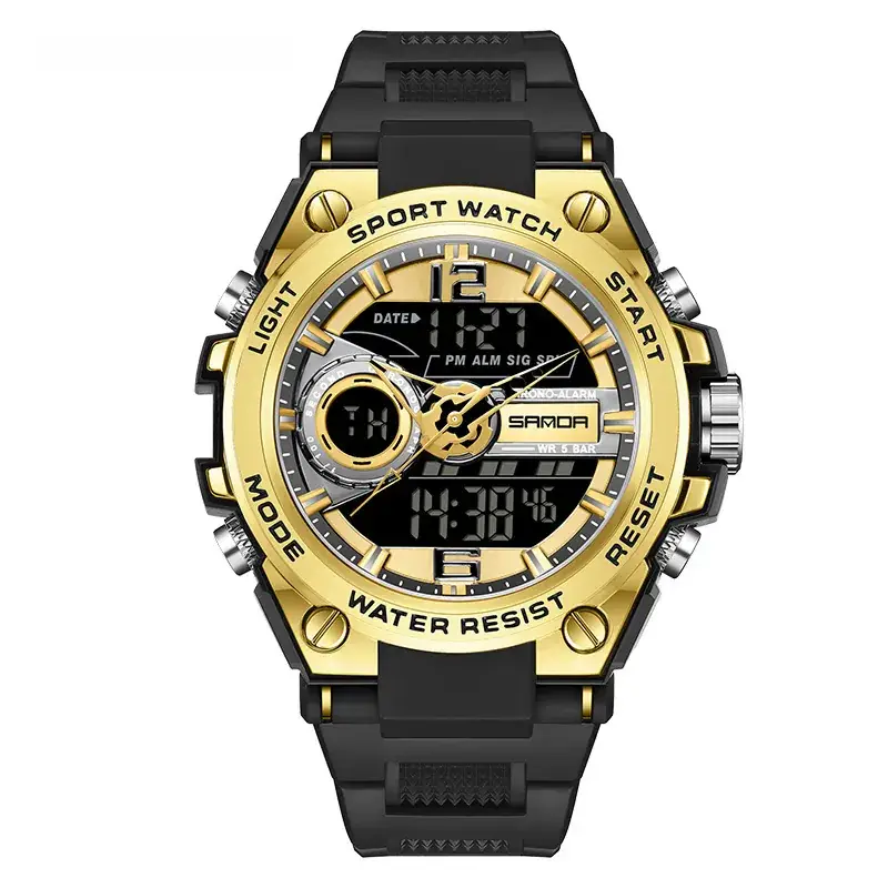 Sanda Special Forces Men's Green Digital Watch with Dual Display - Image 43