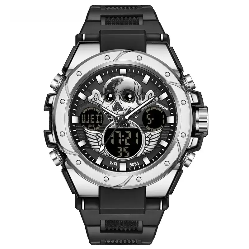 Sanda Special Forces Men's Green Digital Watch with Dual Display - Image 46