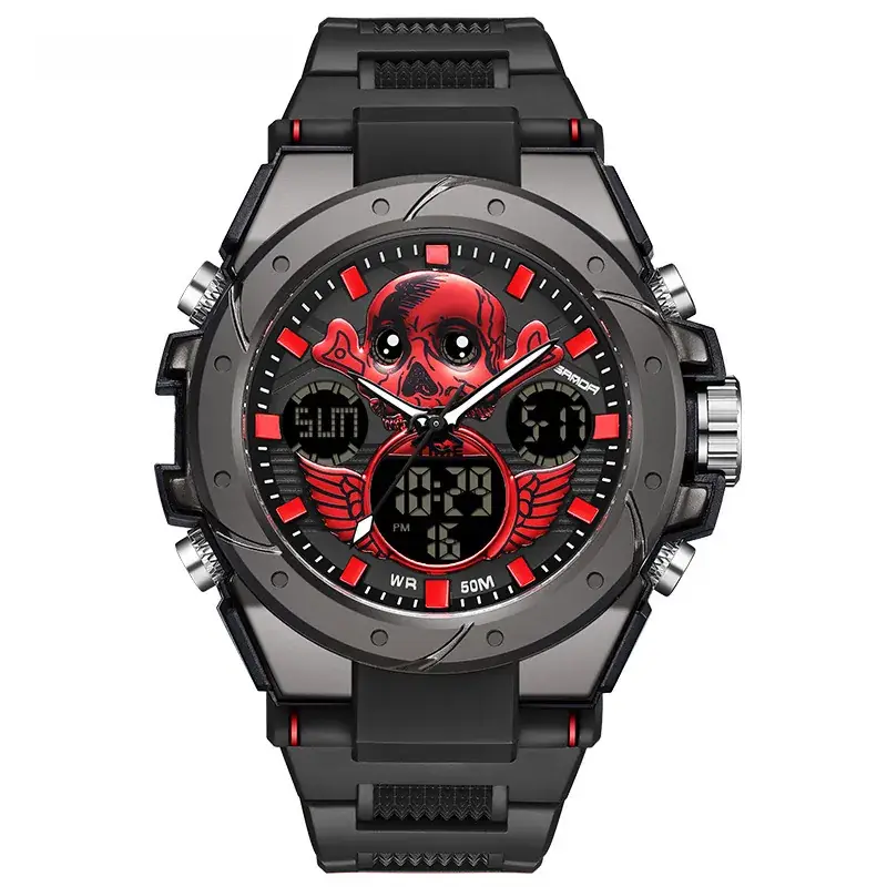 Sanda Special Forces Men's Green Digital Watch with Dual Display - Image 49