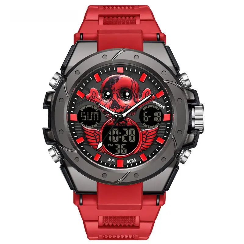 Sanda Special Forces Men's Green Digital Watch with Dual Display - Image 50