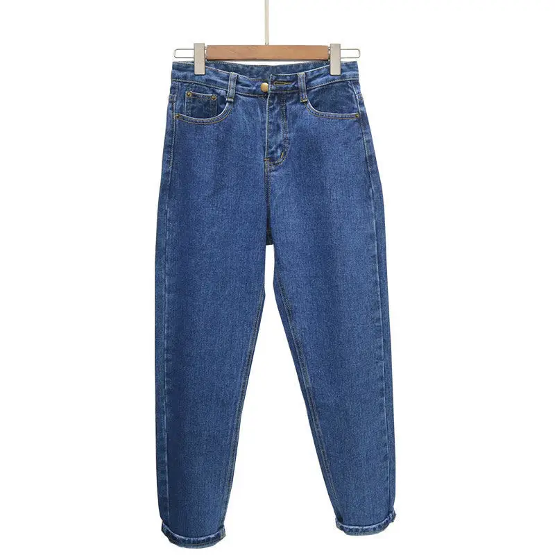 Women Smoke Gray Jeans Loose Wide Leg Autumn 2018 - Image 2