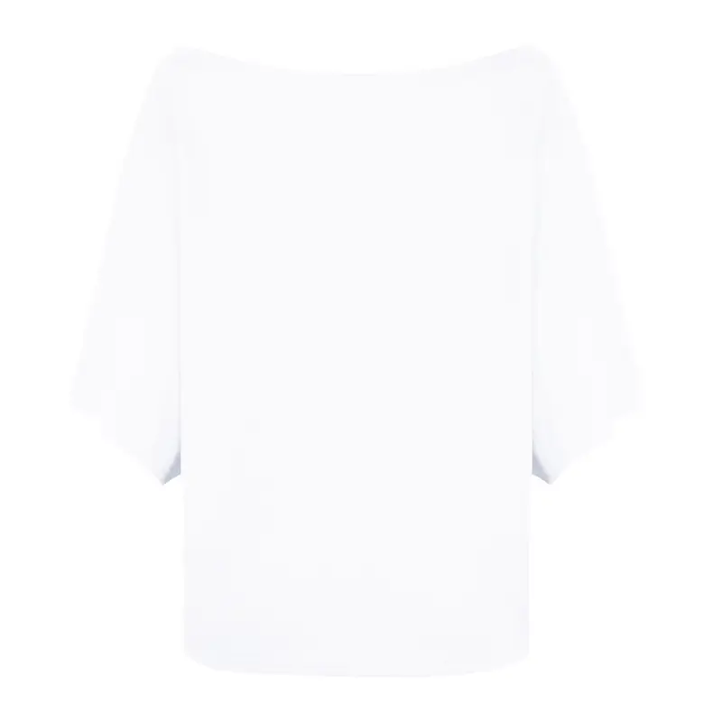 Women's Navy White Anchor Printed One Shoulder T-Shirt — feature 8