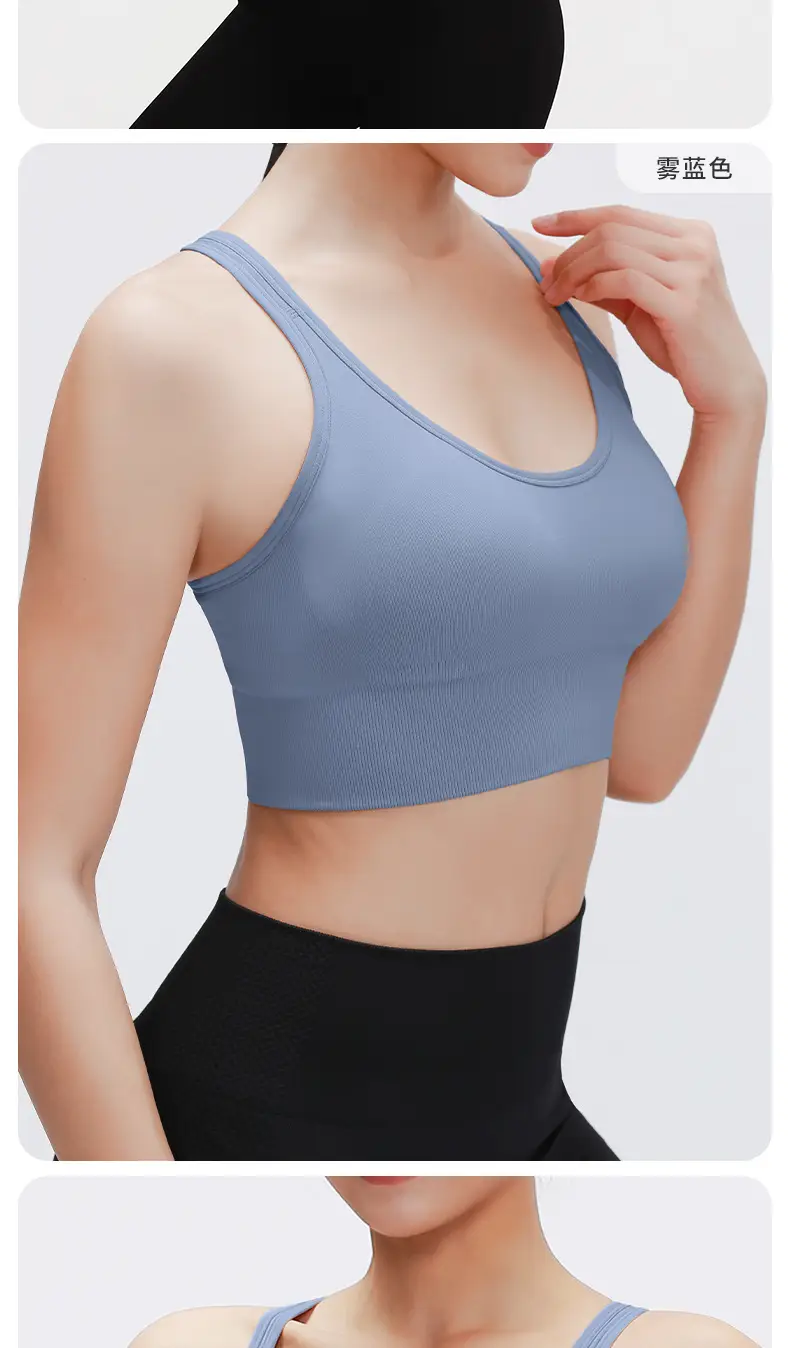 RUXI Ruxi Sports Underwear Women's Shock-proof Running Gather-up Shaping Yoga Vest Fitness Bra Outer Wear — feature 22