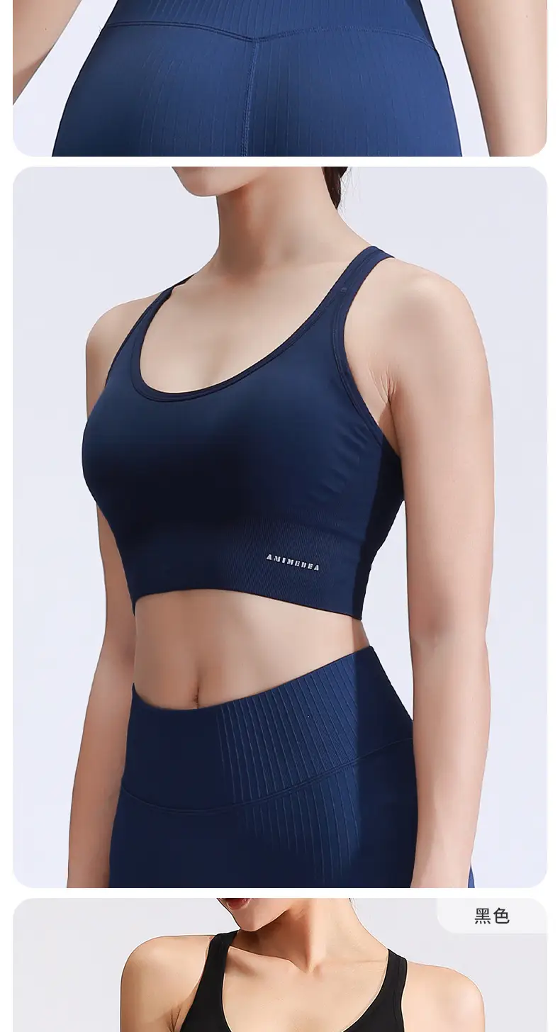 RUXI Ruxi Sports Underwear Women's Shock-proof Running Gather-up Shaping Yoga Vest Fitness Bra Outer Wear — feature 30