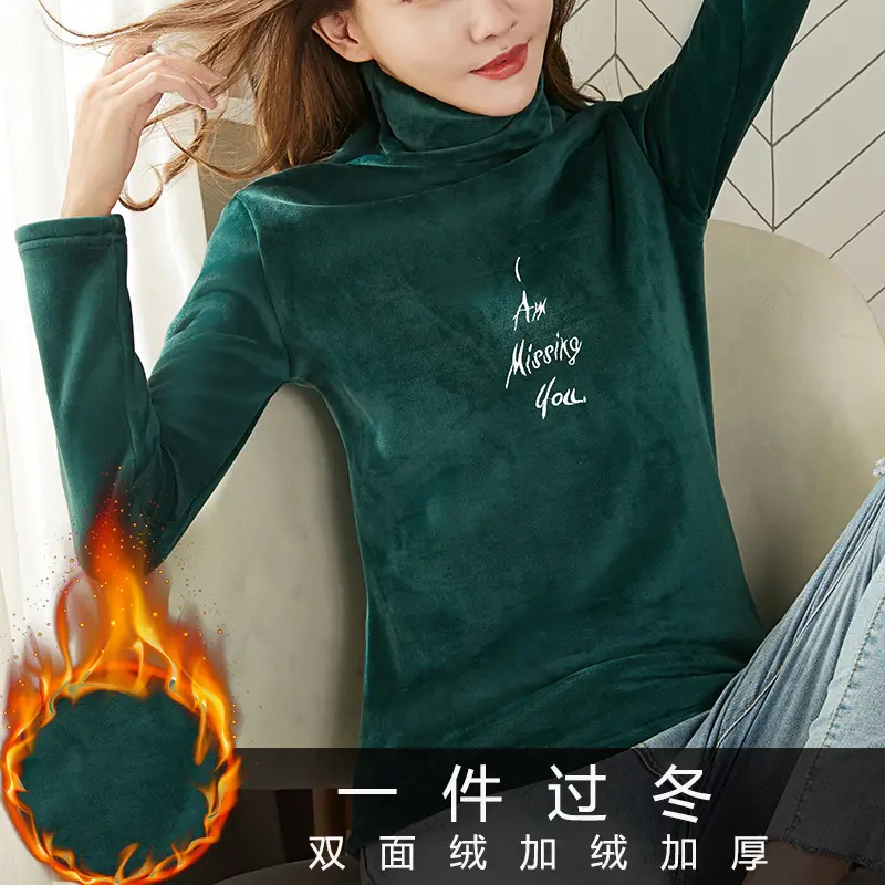 Women Fleece Lined Double-Sided Sweater Winter Top - Image 10