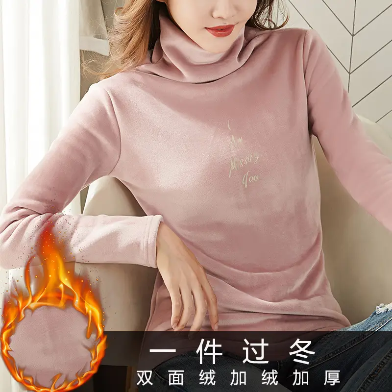 Women Fleece Lined Double-Sided Sweater Winter Top - Image 12
