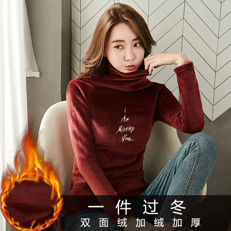 Women Fleece Lined Double-Sided Sweater Winter Top - Image 13