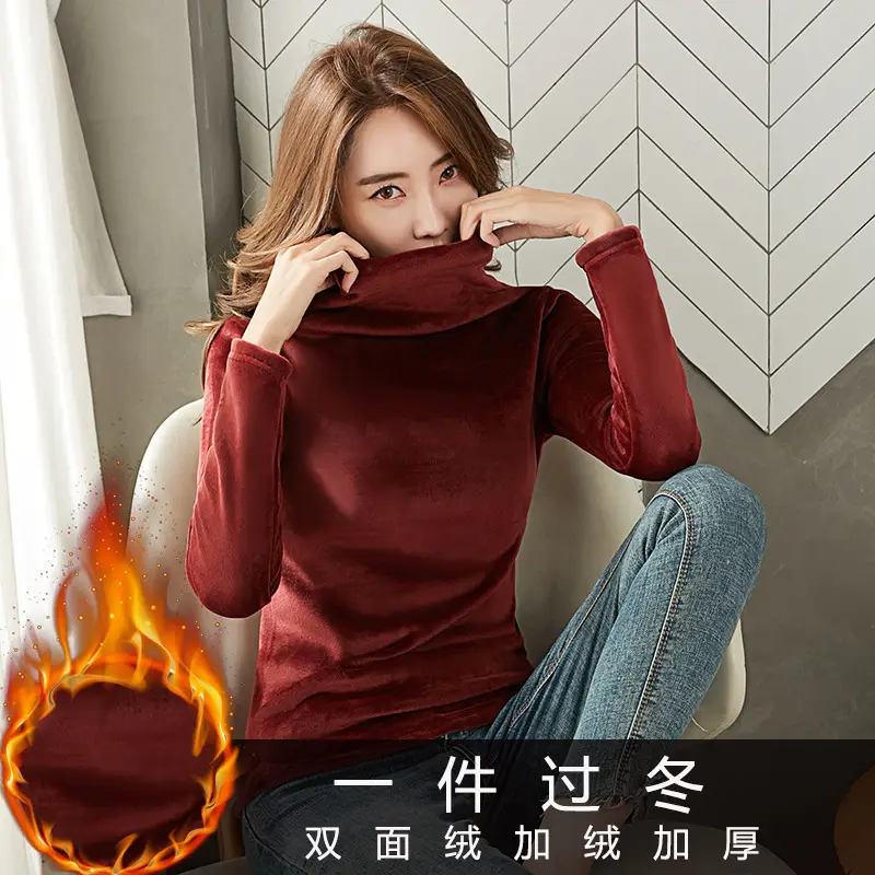 Women Fleece Lined Double-Sided Sweater Winter Top - Image 15