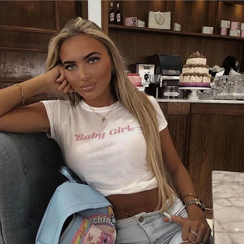 Women's White Printed T-Shirt Summer New Cross Border - Image 8