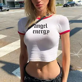Women's White Printed T-Shirt Summer New Cross Border — feature 19