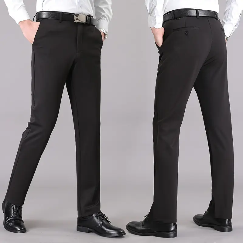 Men Summer Thin Section Pants Gray Elastic Waist - Image 73