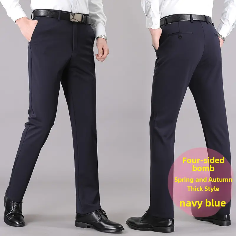 Men Summer Thin Section Pants Gray Elastic Waist - Image 50