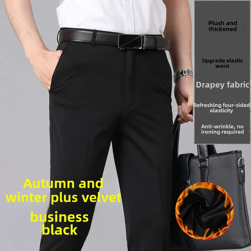 Men Summer Thin Section Pants Gray Elastic Waist - Image 51