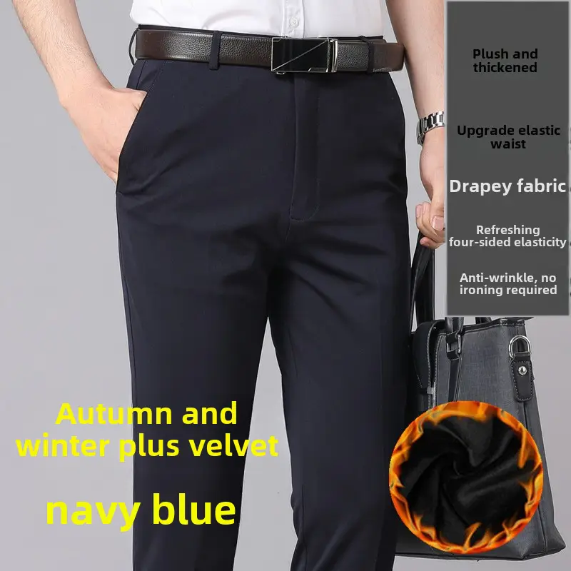 Men Summer Thin Section Pants Gray Elastic Waist - Image 70