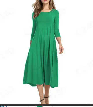 Purple Long Sleeve Round Neck Dress for Women Large - Image 13